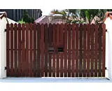 Chengal Wood Privacy Driveway Gate