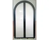 Mild Steel Glass Doors with Round Top