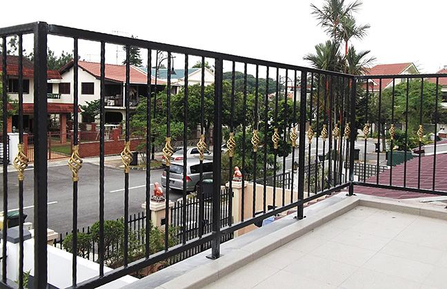 wrought iron balcony railing design singapore