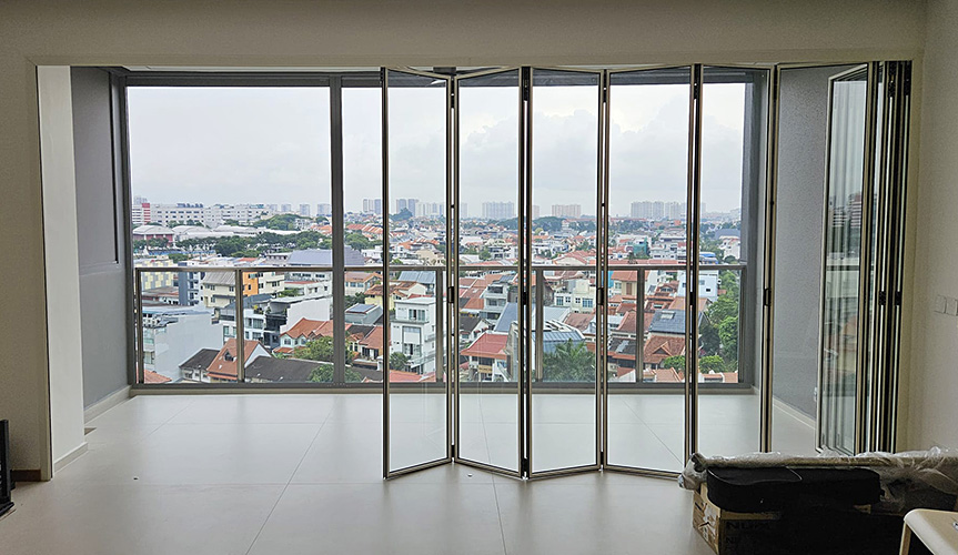 Slim Folding Door for Balcony in Singapore